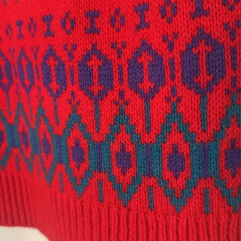 J. Crew Chunky Fair Isle Lambswool Sweater S
